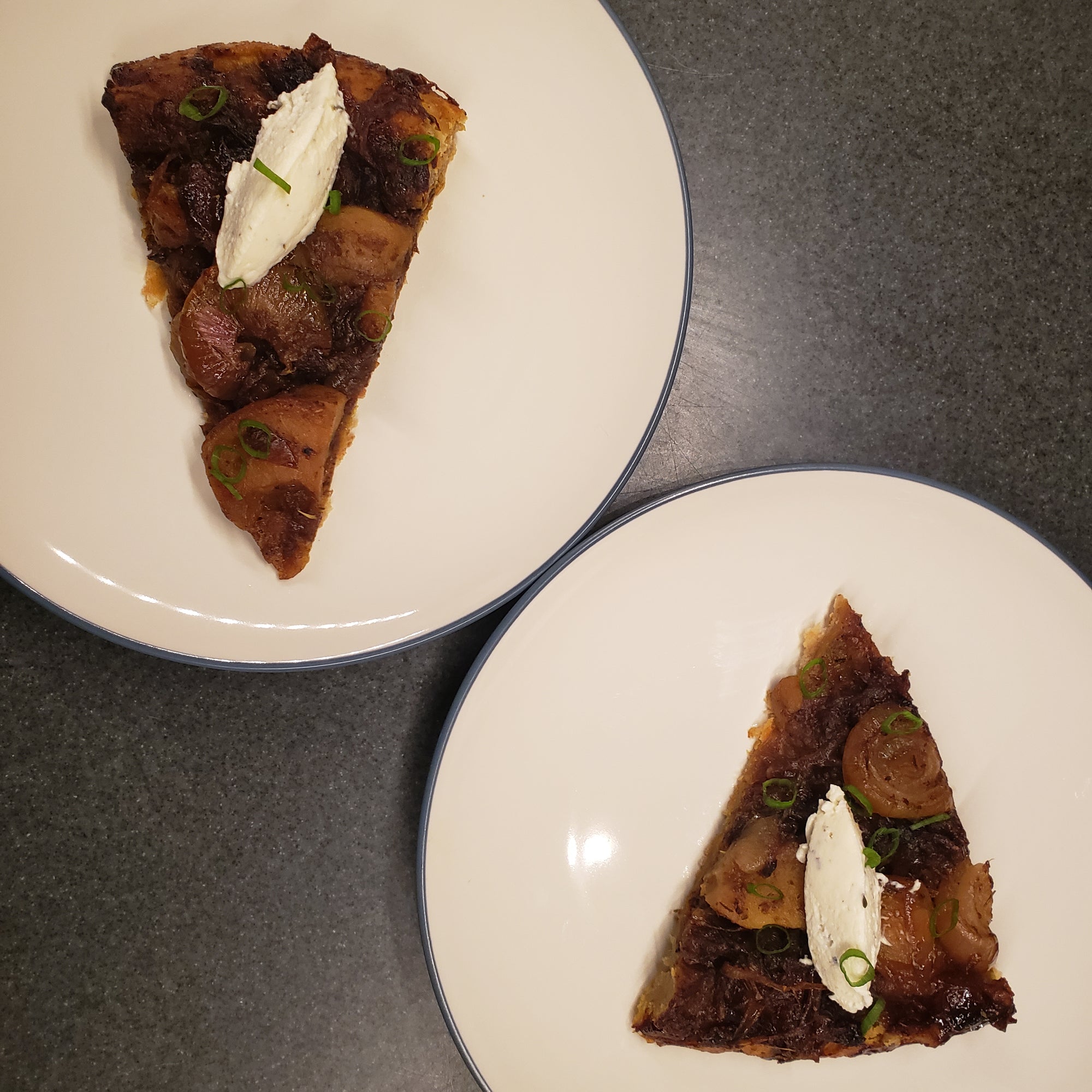 Caramelized Onion and Apple/Pear Tart Tatin