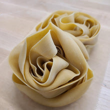 Load image into Gallery viewer, nest of pappardelle pasta. fresh pasta. pappardelle long noodles